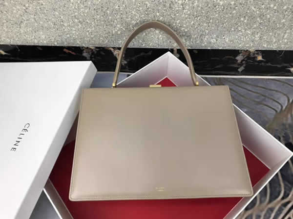 Replica Discount Khaki Celine Clasp Distressed Leather Tote Bag